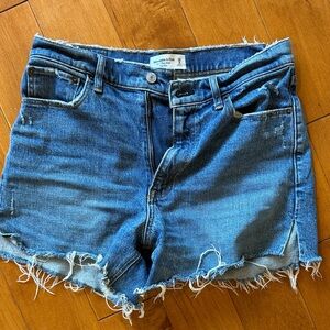Abercrombie & Fitch Frayed Hem Jean Shorts